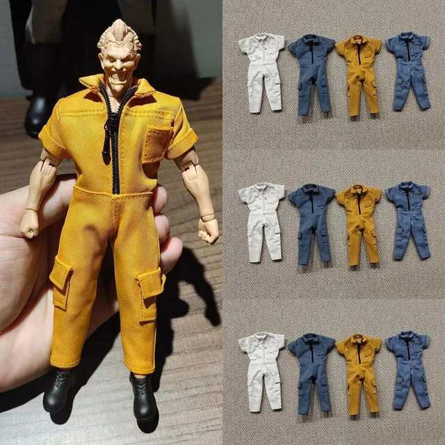 Mono amarillo de soldado masculino a escala 1/6, modelo para figura de  muñeca - AliExpress