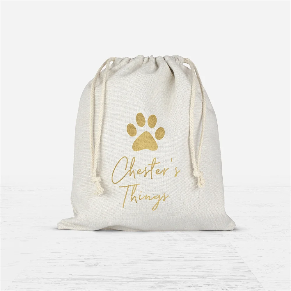Borsa Portaoggetti Personalizzata Per Cani, Borsa Per Cani In Cotone Con Coulisse, Borsa Con Coulisse Per Cani, Regalo Per Cani Personalizzato, Cosa P