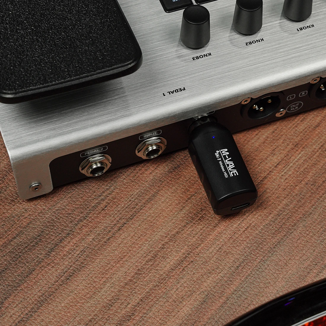 M-VAVE SK7 MIDI Adapter Wireless Midi Receiver Ultra-Low Latency Plug & Play USB-C Rechargeable Adapter Plug and Play Support