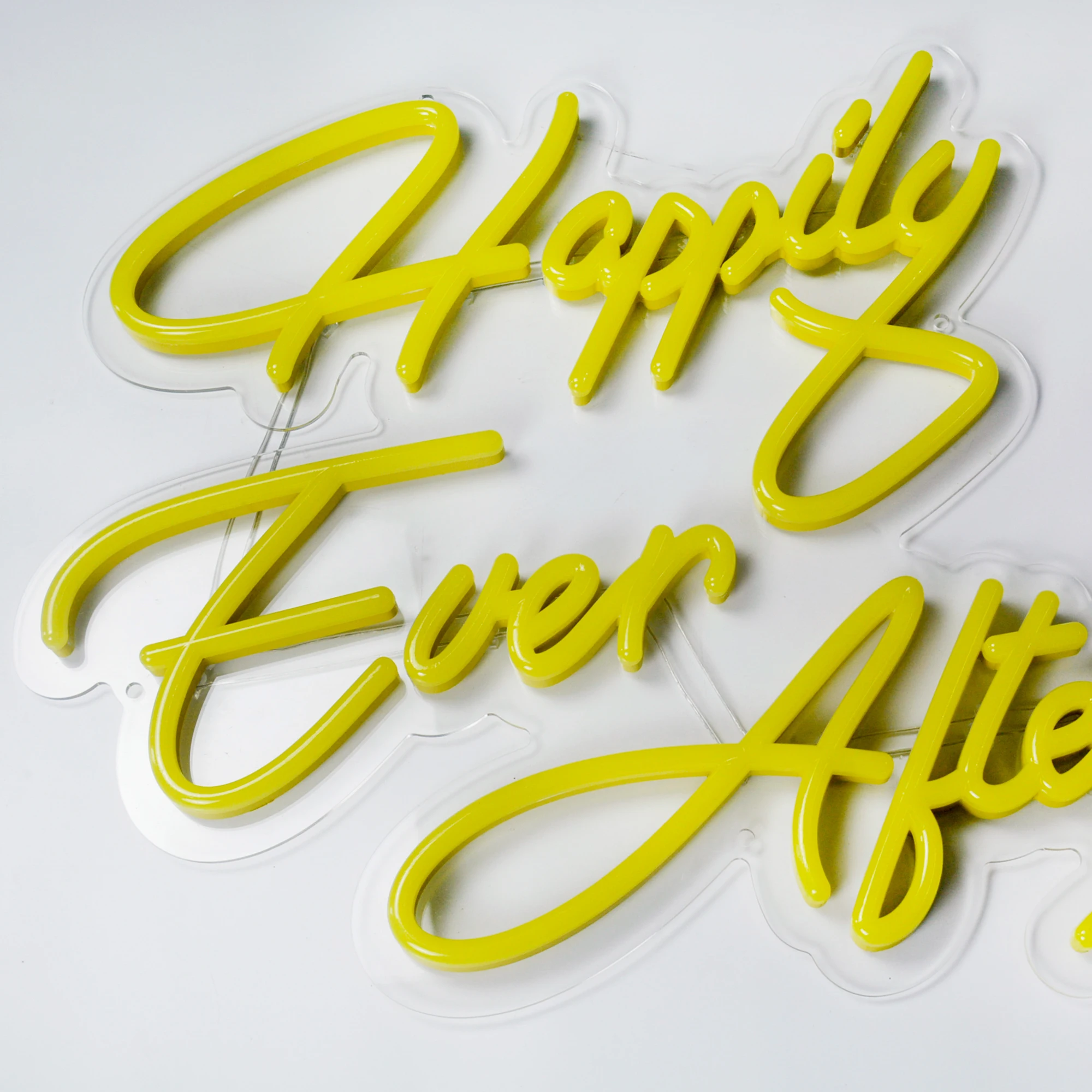 Custom decorative illuminated acrylic neon signs face and top side lighting happy birthday party