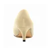 Large Size Women Solid Color Pumps Classic 5cm Low High Heels Breathable slip on Pointed Toe Stiletto Female Work Wedding Shoes 4