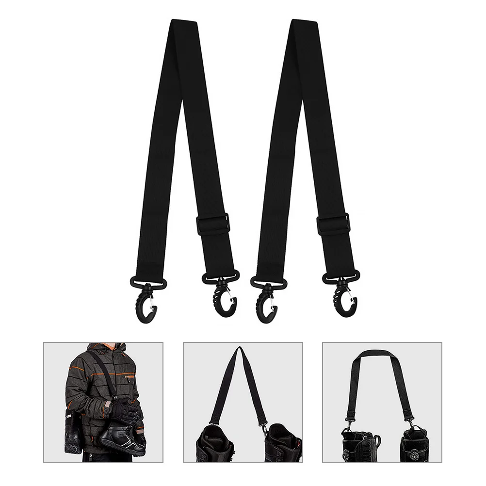 

2 Pcs Ski Boot Straps Boots Carrying Leash Adjustable Carrier Snowboard Skates Nylon Webbing Skating Supply Child