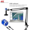 YIZHAN 4K Digital Microscope For Electronic Soldering Coin Microscope 48MP 60FPS Camera HDMI USB 150x Lens Bracket Windows Mac 2