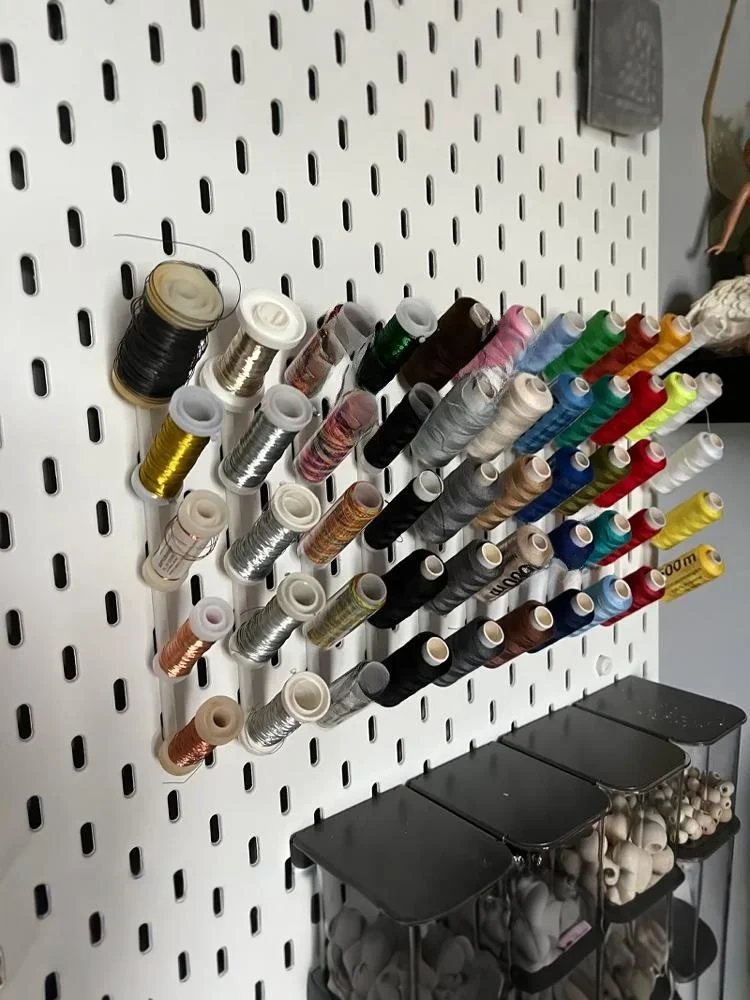 Skadis Household Sewing Tead Storage Display Stand Scordis Hole Board Plastic Hook Installation Home Organization Tools