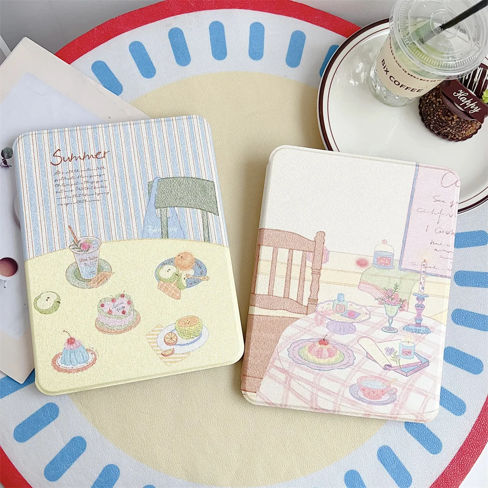 Striped Cake Rotating iPad Case with Pen Holder