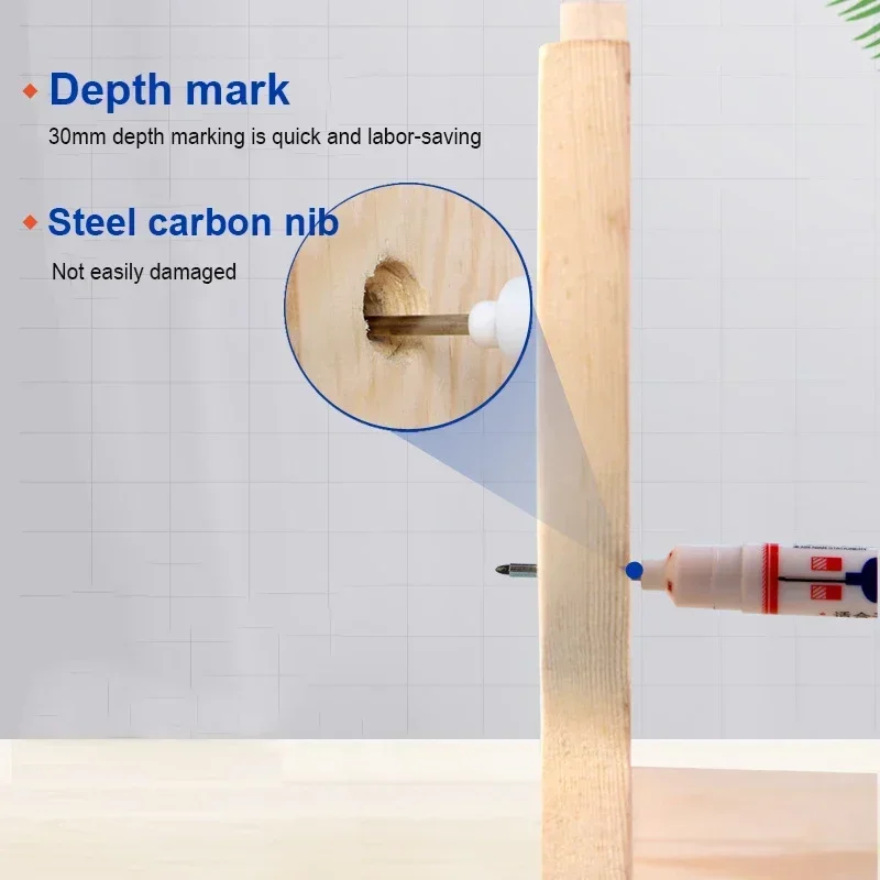 1/5 PCS 20mm Long Nib Head Marker for Metal Perforating Waterproof Woodworking Art Supplies