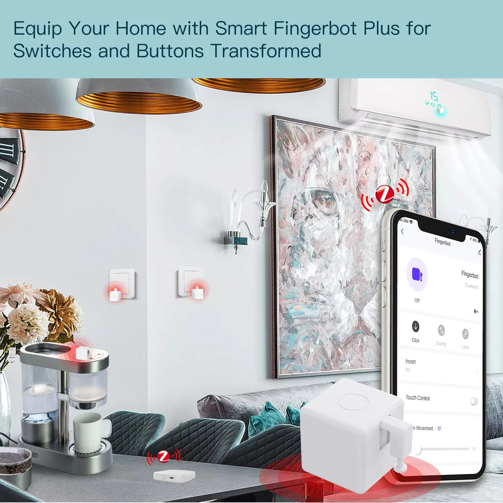 새로운 ZigBee 핑거 로봇 스마트 라이프 앱 MOES Tuya 핑거봇 버튼 푸셔 자동 스위치 음성 제어 작동 Alexa Google Home