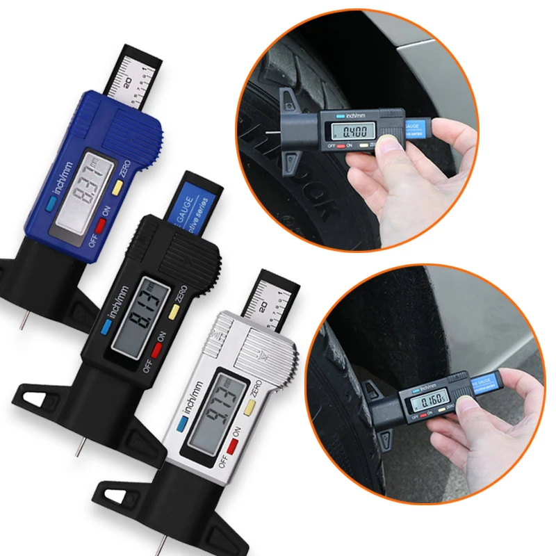 Digital Car Tire Thickness Gauges Tyre Tread Depth Meter Gauge Measure
