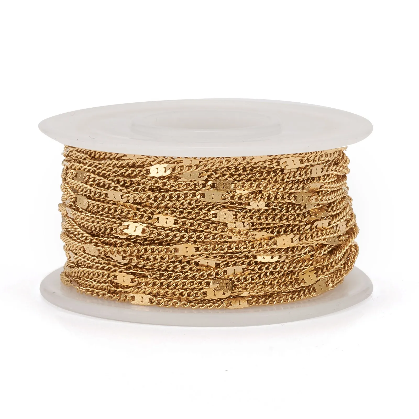 Pandahall 10m/Roll Stainless Steel Figaro Chains Link Chain Necklace Cable for DIY Accessories Jewelry Making Supplies Crafts