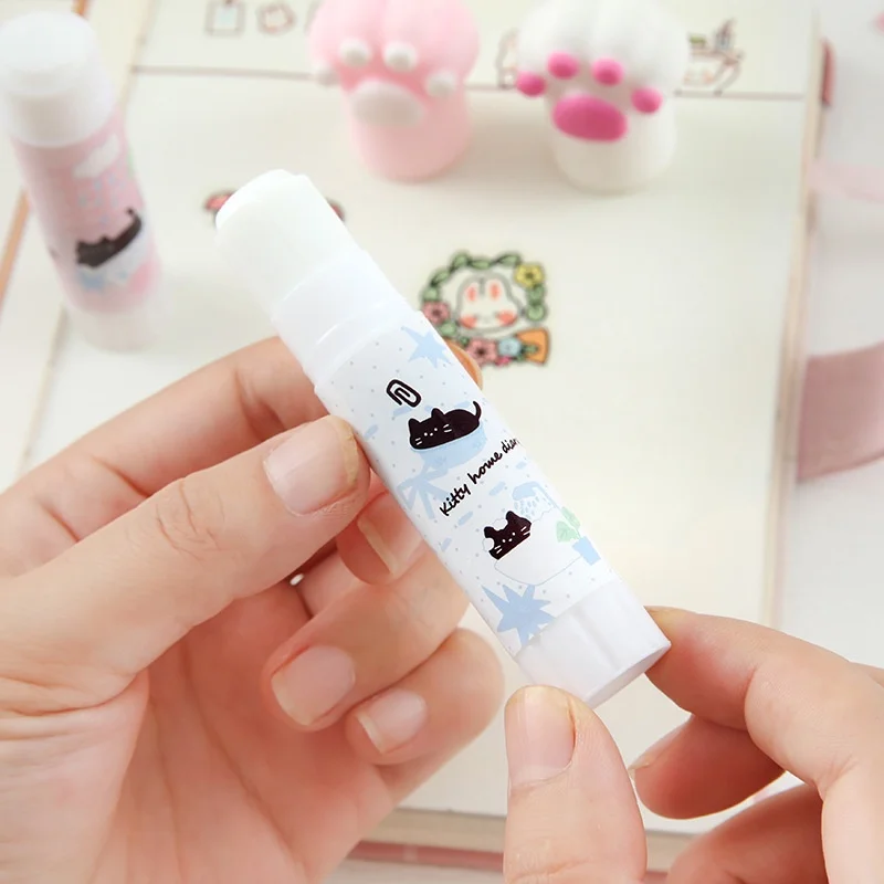 8/16pcs Kawaii 고양이 발 솔리드 접착제 총 스틱 DIY 도구 학생 수제 사무실 학교 용품