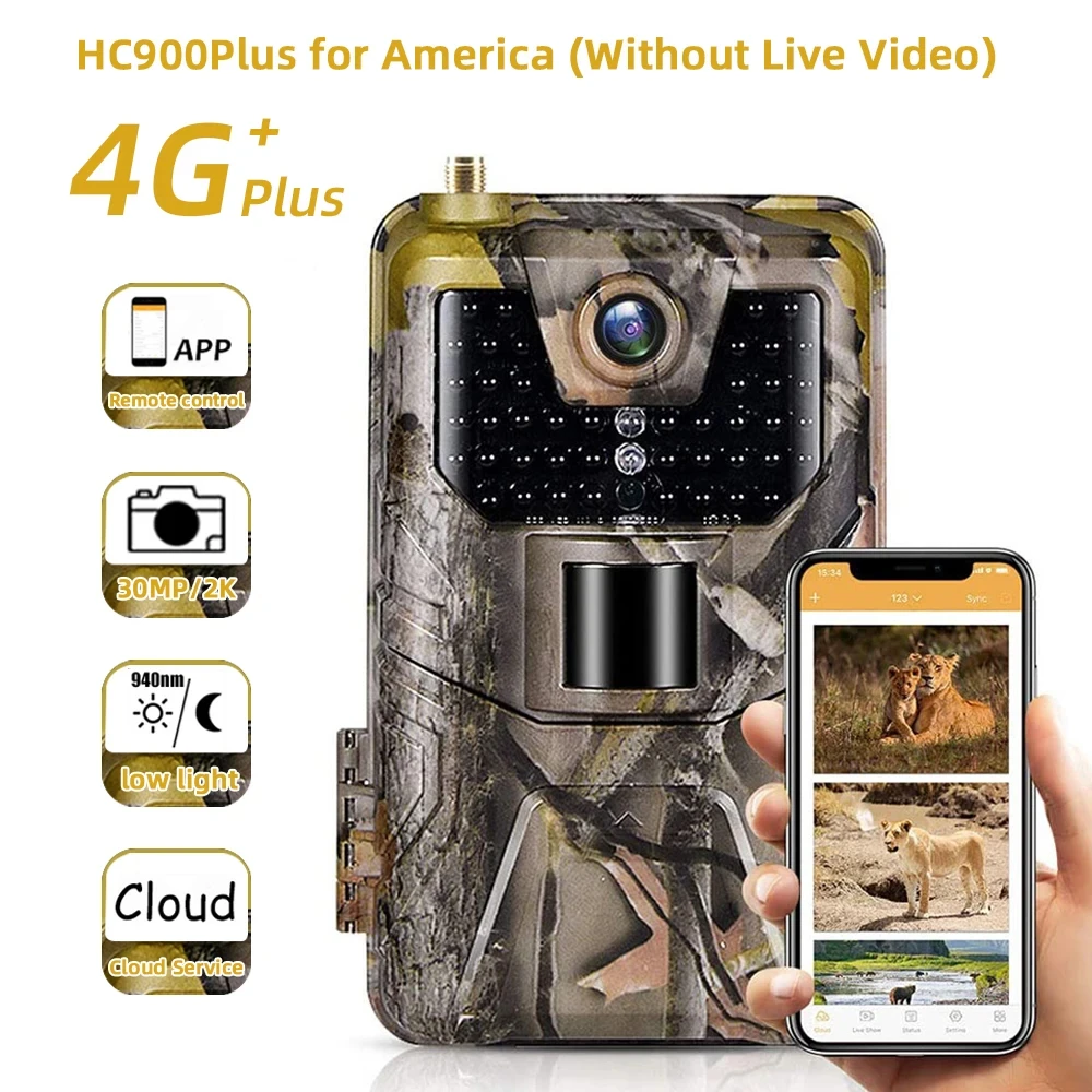 SuntekcamAPP Control Trail Camera Cloud Service 4G 30MP 2K Wireless Wildlife Hunting Cameras Night Vision Surveillance HC900Plus hunting trail camera,trail camera