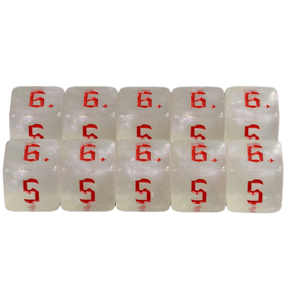 

Polyhedral D6 Dice Set 10pcs 6 Sided Dices for D&D RPG Role Playing Games Party Favor Board Game Dice Toy Gift