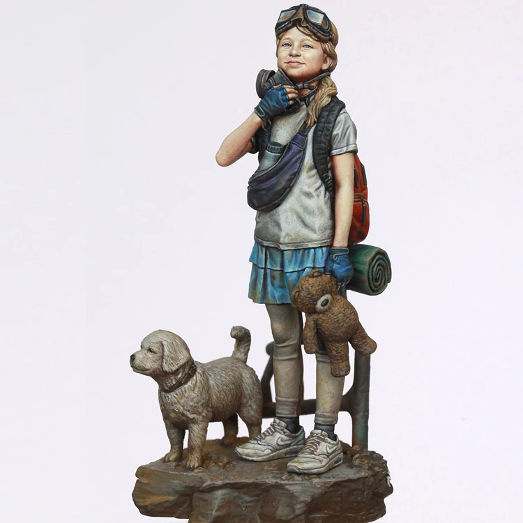 1/12 Resin Model Kit Figura Gk, Breath - Post Pandemy Kid, Kit Non Assemblato E Non Verniciato