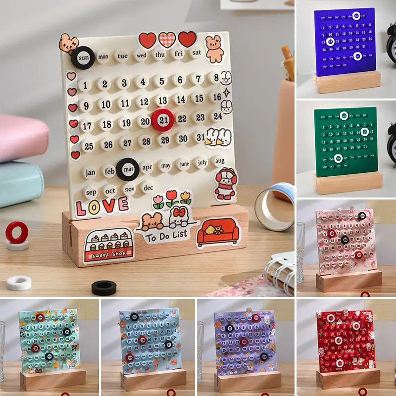 

Manual DIY Loop Calendar DIY Calendar Office Desktop Home Decorative Digital Small Ornament Ten Thousand Year Calendar
