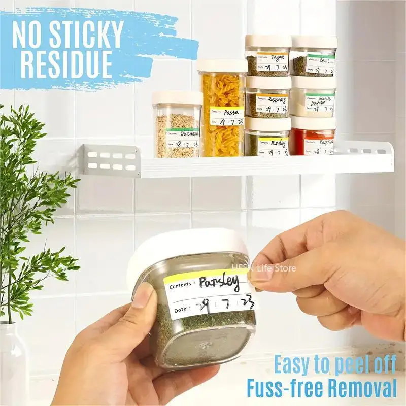 50pcs Date Freezer Labels Easy Peel Off Postage Meter Label Color Coding Frozen Food Label Holders Stickers Canning Jar Labels