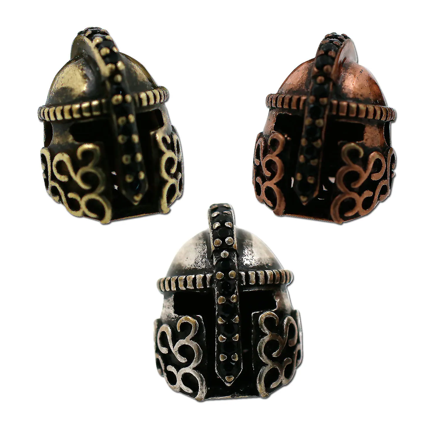

Vintage Copper Roman Spartan Warrior Helmet Outdoor EDC Knife Bead Car Keychain Lanyard Accessories For DIY Charm Jewelry Making