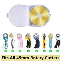 360 Digitizing Shop 45mm Titanium Coated SK5 Rotary Cutter Blades - 10 Pack for Quilting & Fabric - Image 2