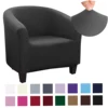 Stretch Club Chair Slipcover Spandex Barrel Chair Covers Printed Tub Living Room Armchair Covers Furniture Protector Sofa Cover 1