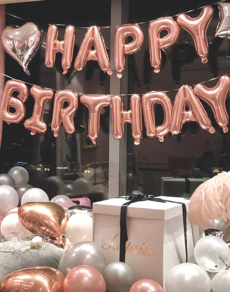 Multicolor Letters HAPPY BIRTHDAY Foil Balloons Silver Gold Children Happy Birthday Letter Ballons party Decorations Supplies | Дом и сад