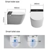 WC Wall Mounting Toilet Hanging Bowl Ceramic White Rimless Wall Hung Smart Toilet With Water Tank Smart Toilet 6