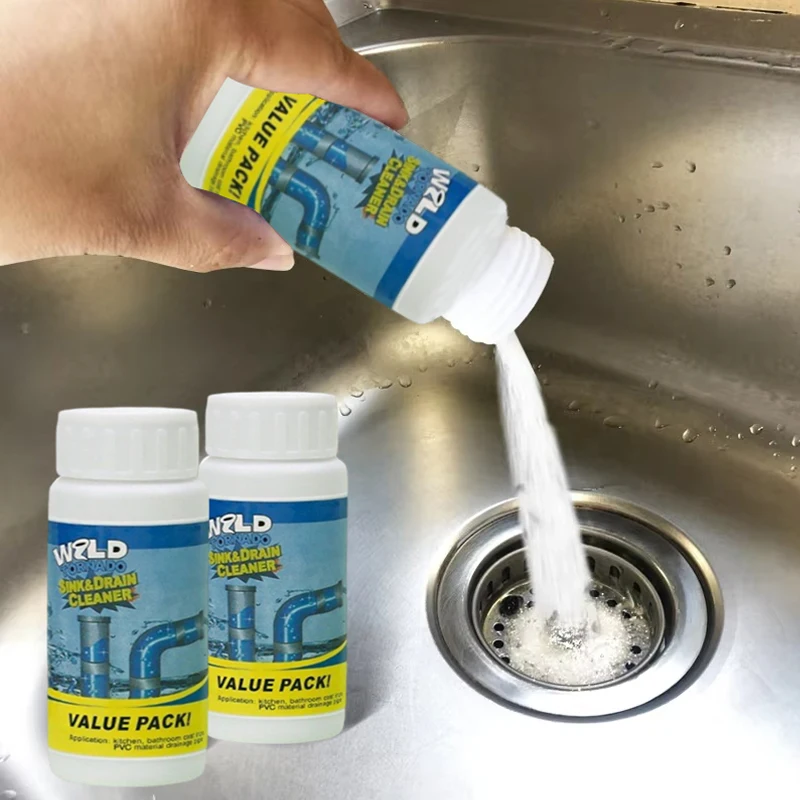 Powerful Drain Cleaner Dredge Clog Remover Drain Pipe Basin Cleaner Toilet Kitchen Pipe Deodorization Dredging Agent Sink Dredge Powder