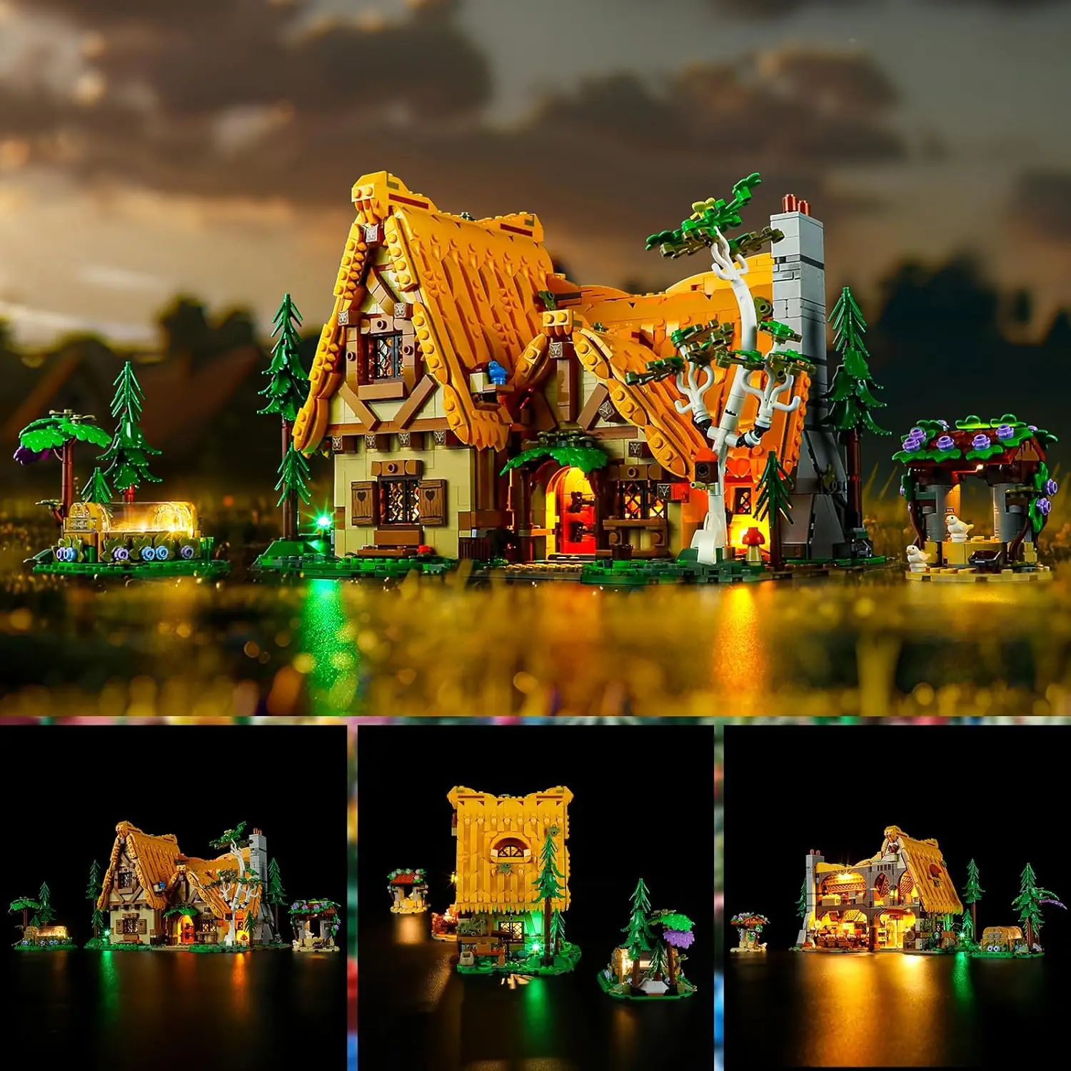 Luz LED Hprosper para Lego 43242, lámpara de cabaña de