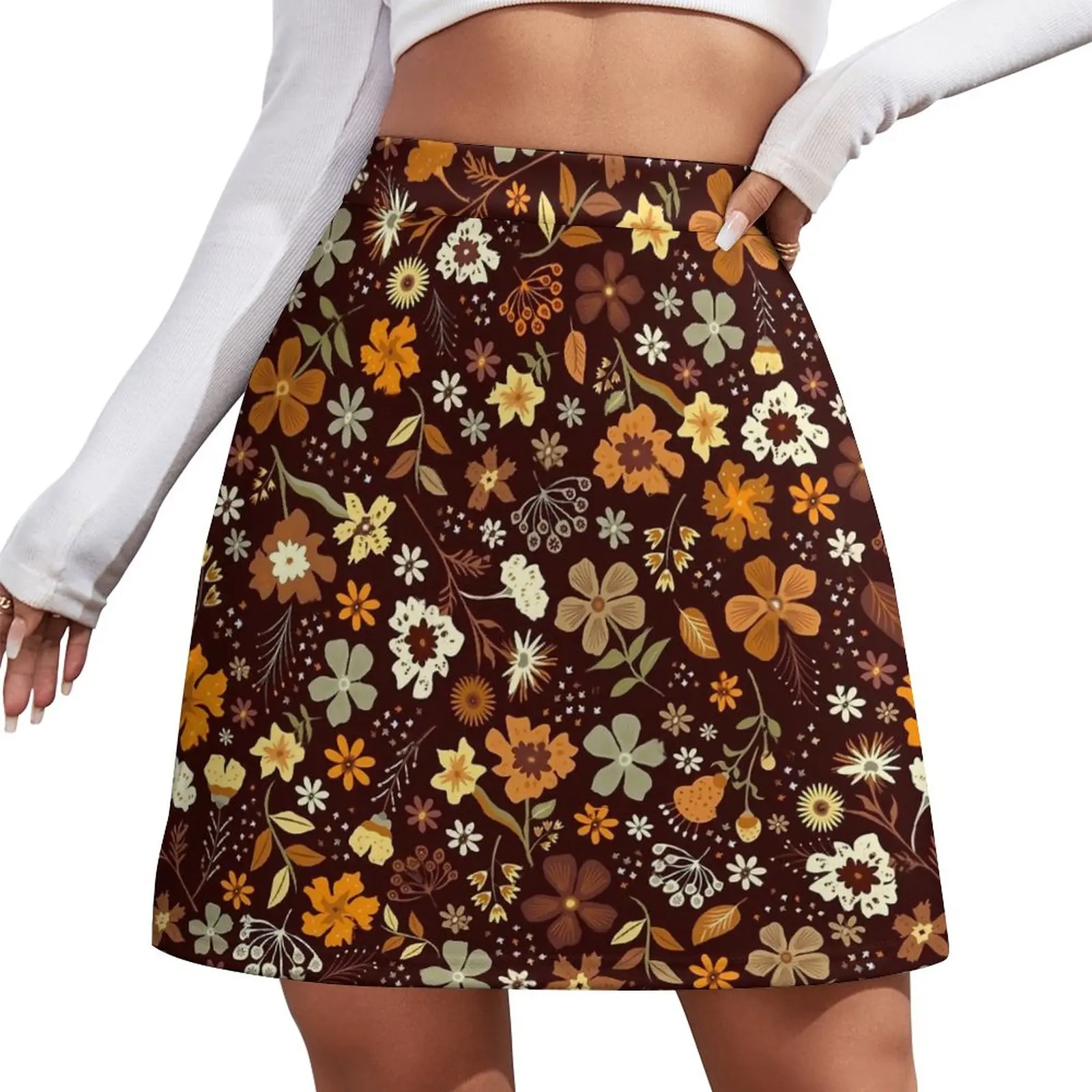 

Ditsy Floral Skirt Spring Boho Flowers Print Aesthetic Casual A-line Skirts Kawaii Mini Skirt Ladies Printed Oversized Clothes