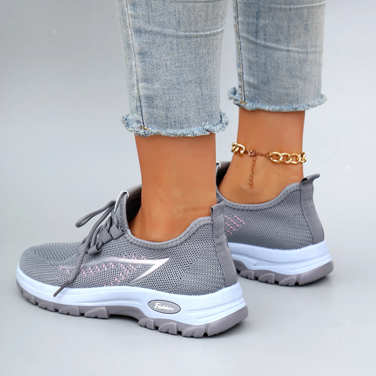 أحذية نسائية صيفية مسطحة من القماش الشبكي قابلة للتنفس، أحذية نسائية كاجوال، أحذية رياضية، تخفيضات، شحن مجاني