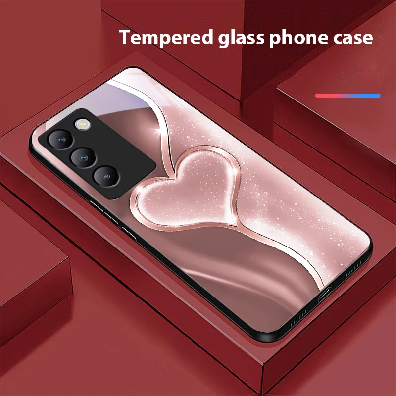 Gradual Love Black Tempered Glass Phone Case