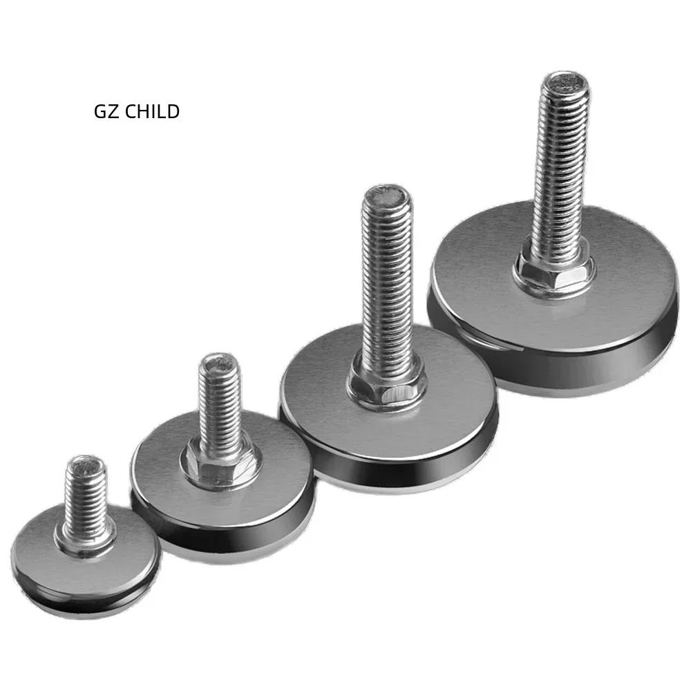 Leveling Foot Base M6 M8 M10 Screw Height Adjustable Dia 30mm 35mm 43mm 50mm 2 Pcs 4 Pcs 8 Pcs table foot pad table leg tips floor protector caps