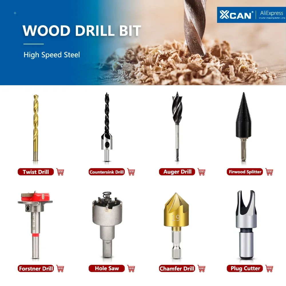 SIQICNC 3mm-10mm HSS Senkbohrer-Set, Reibahlen- und Fasenbohrer für Holzbearbeitung, Pilotlochschneider, Schraubenlochbohrer – Detail 1