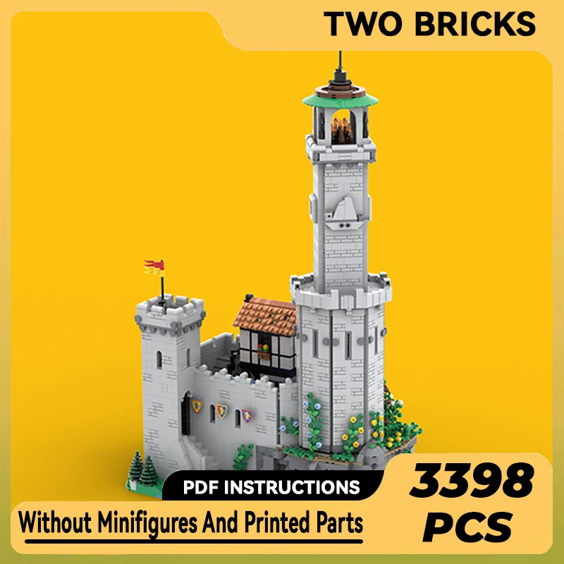 

Moc Building Bricks Lion Castle Model Fortified Lighthouse Technology Modular Blocks Gifts Toys For Children DIY Sets Assembly