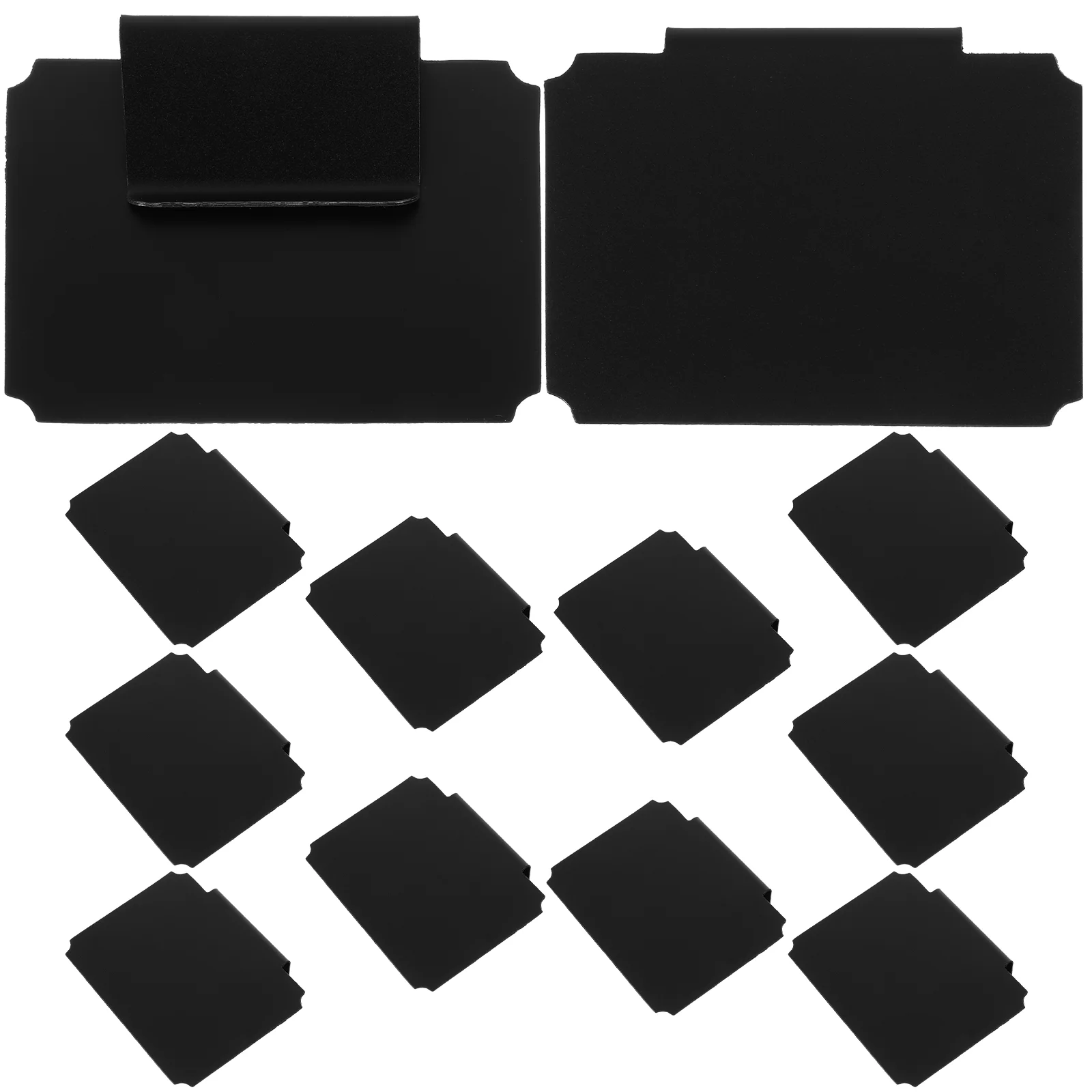 12 Pcs Show Rack Label Holder Message Board Labels for Organizing Basket Tags It Can Move The Sign DIY Clip Pantry Holders