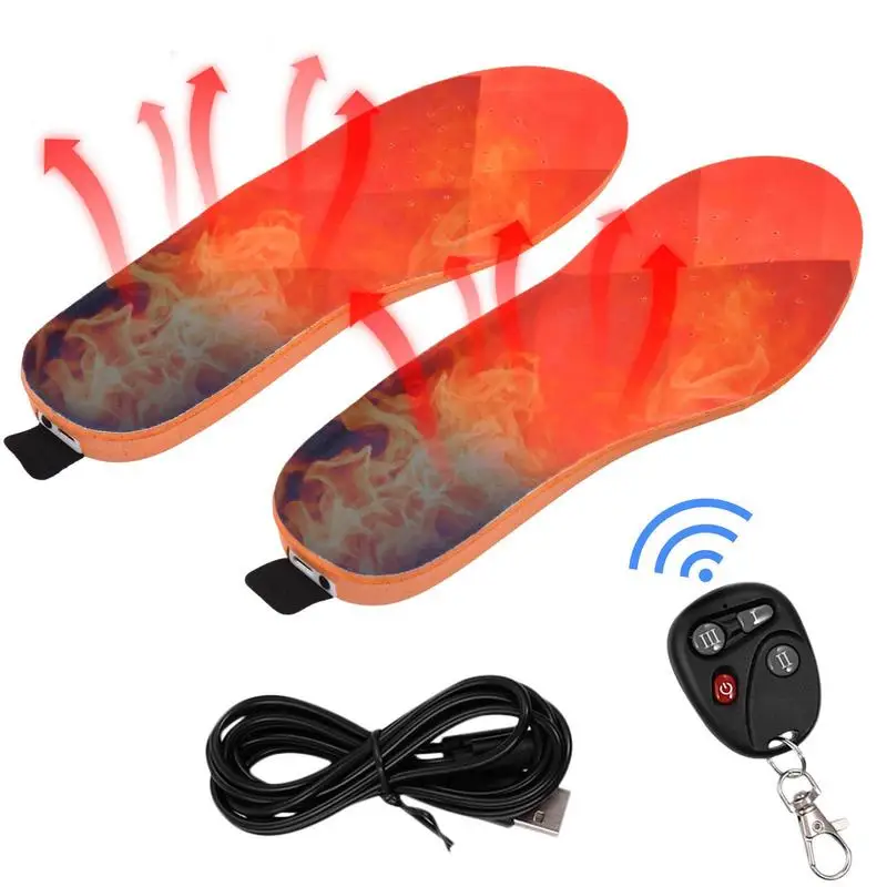 

USB Heated Shoe Insoles Feet Warm Sock Pad Mat Electrically Heating Insoles Washable Warm Thermal Insoles Unisex