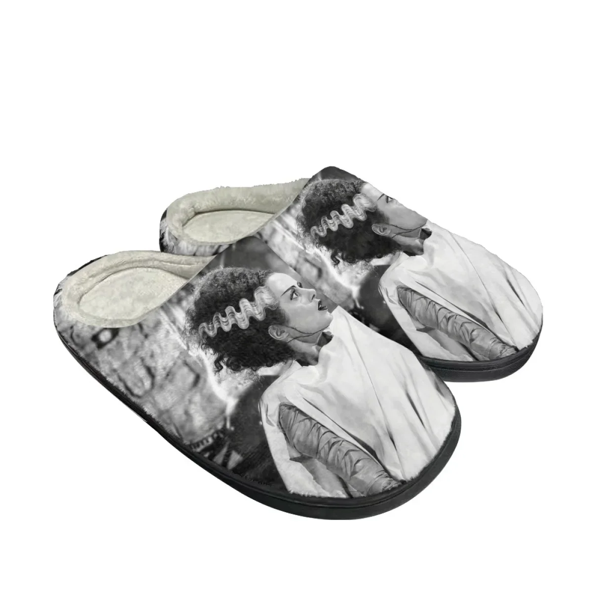 Bride of Frankenstein Design Home Indoor Slides Winter Home Warm Cotton Slippers for Ladies Comfotable Couples Footwear Zapatos