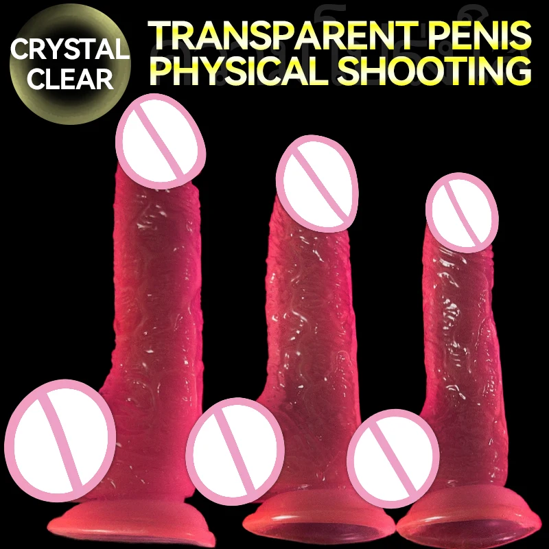 Sex Toys Realistic Dildo Masturbator Vagina Anal Toys Crystal Suction Cup Penis Female G-Spot Massage Clitoris Stimulator For Adults18