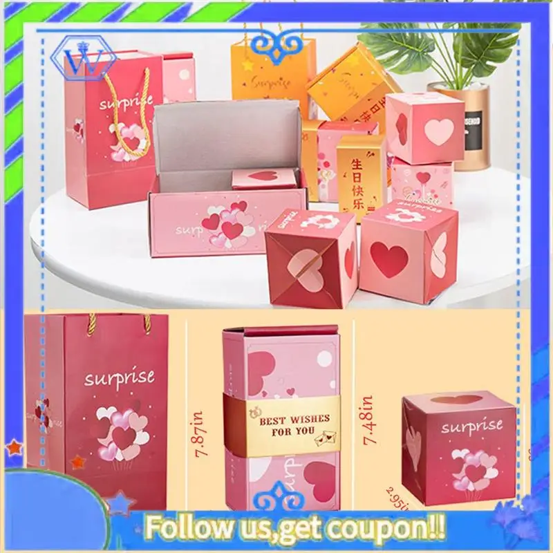 Exploding Gift Box Money Up Surprise Birthday Prank Box Money Roll Gift For Cash Durable C
