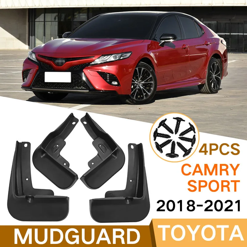 For Toyota Camry Sport 2018 To 2021 4pcs Invisible Car Wheel Mud Flaps Mudguards Mudflaps Front Rear Splash Fender Accessories