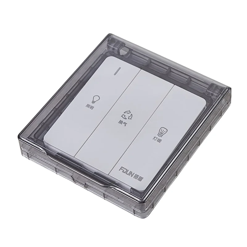 86 Type Self-Adhesive Thicken Wall Socket Waterproof Box Electric Plug Cover Bathroom Wall Switch Protection Cover Socket Splash