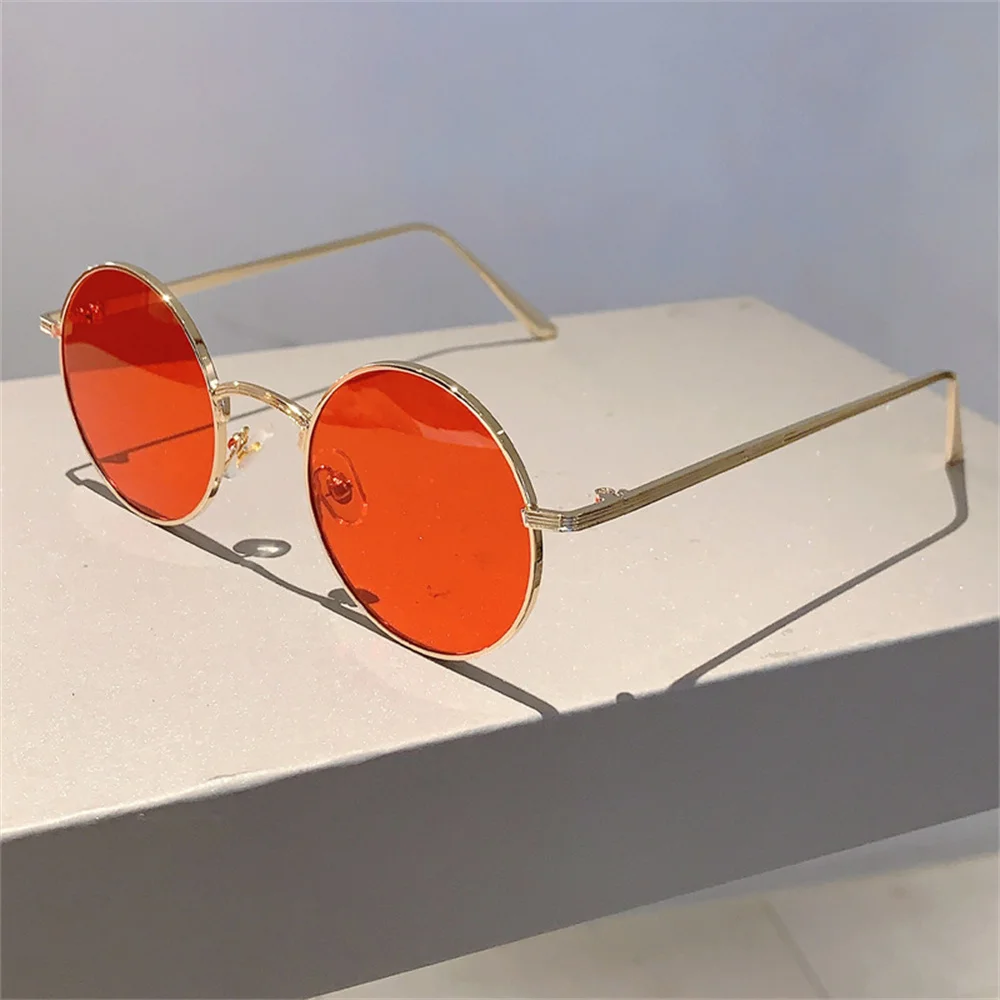 Copper Alloy Steampunk Round Polarized Sunglasses Vintage Men Women Sun Glasses Classic UV400 Metal Frame