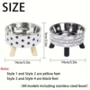 Stainless Steel Raised Pet Bowl,Cat Water and Food Dish, Spill-Proof Detachable Feeding Bowl for Small Pets Suitable for Puppies 2