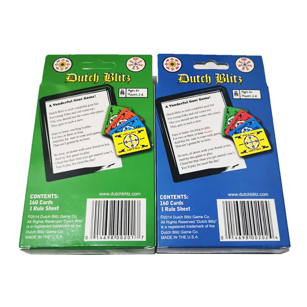 Dutch Blitz Card Game Contains 160 Card Quick Easy To Learn Family Game For 2