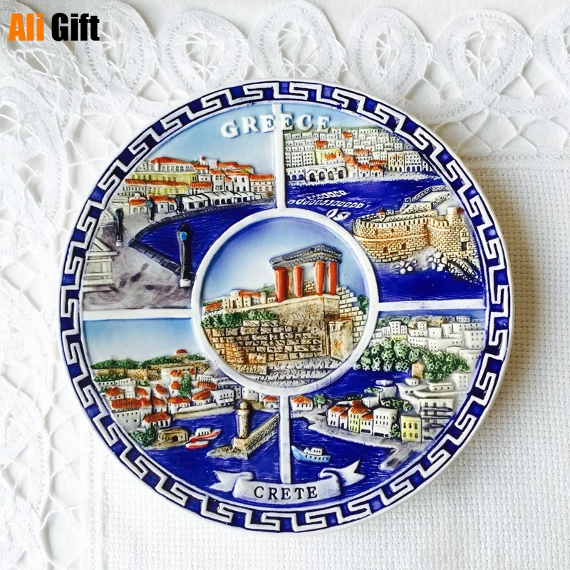 Creativity London Tourist Souvenir France Nordic Decorative Dishes  Wall Sofa Background Pendant Hand-painted Ceramic Disc 15CM 6