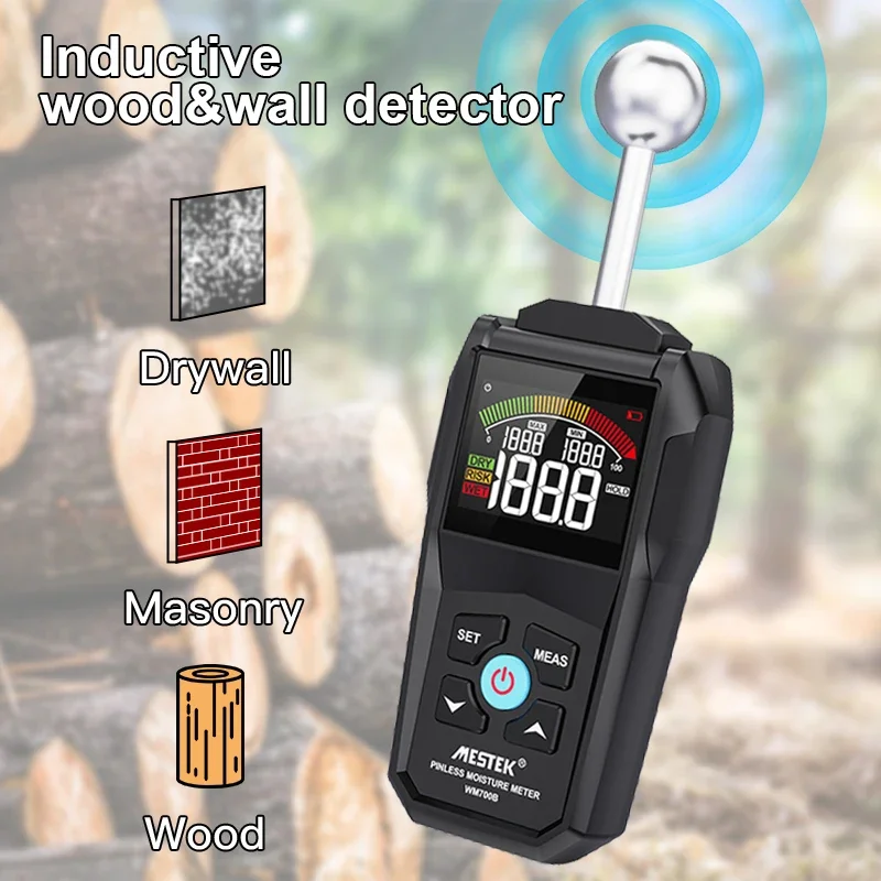 Inductive Wood Moisture Meter for Wall Timber Damp Detector