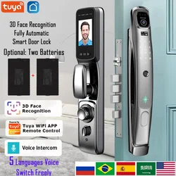 Russian Portuguese Spanish Arabic Face Recognition Tuya Smart Door Lock With Camera Video Call Voice Intercom Digital Door Lock