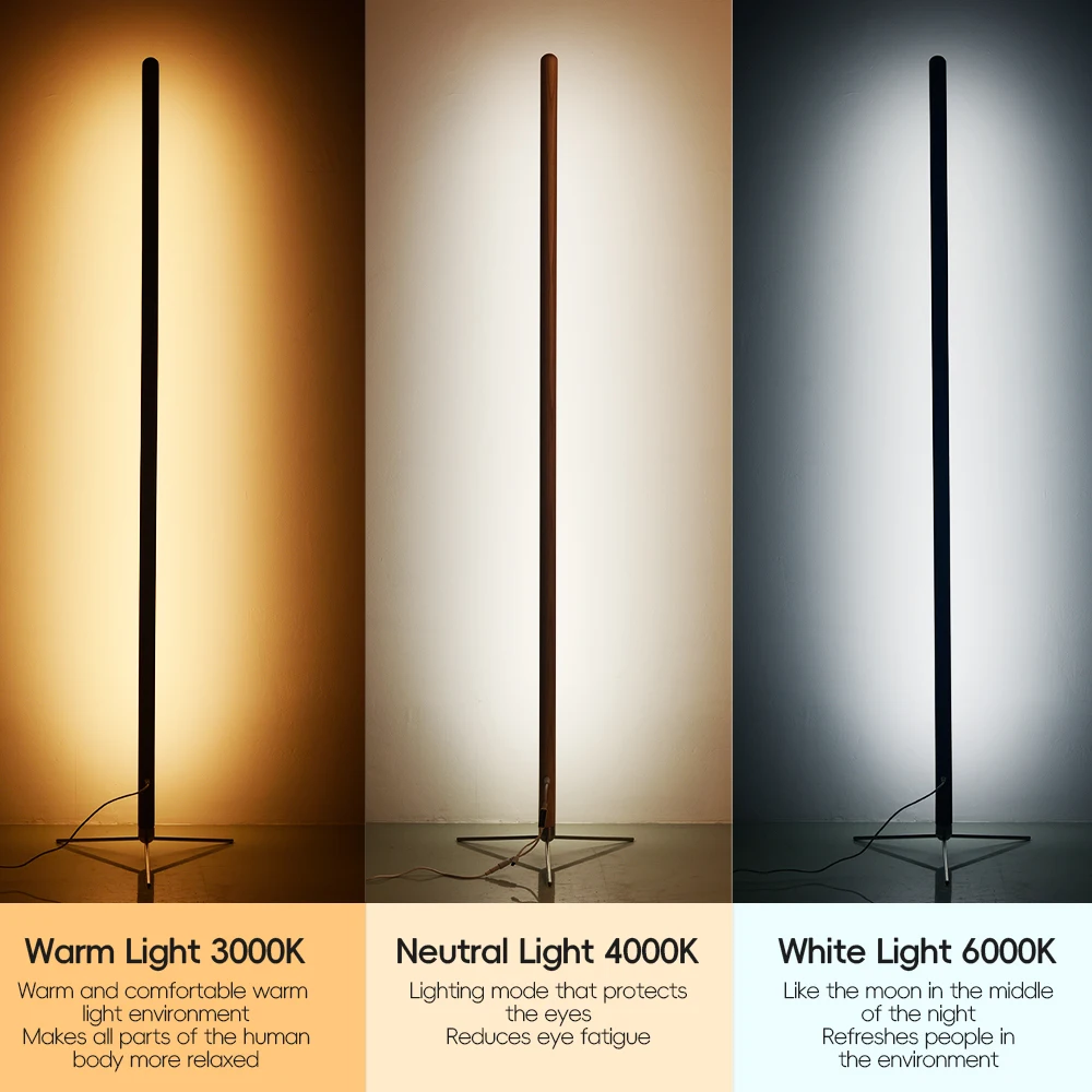 LED Wood Floor Lamp Infrared Hand Sweep Wood Floor Lamp Hand Swept Stand Light Atmosphere Corner Light For Living Room Bedroom
