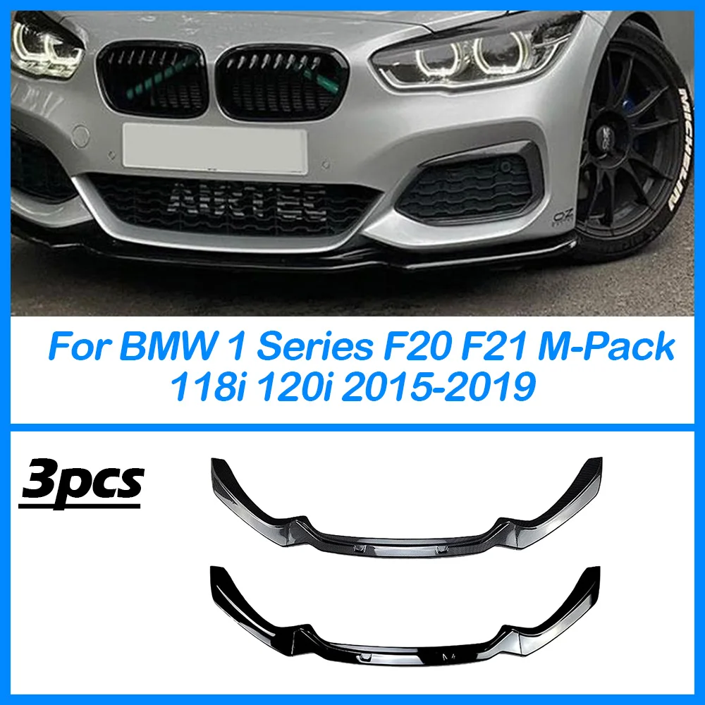 

For BMW 1 Series F20F21 M-Pack 118i 120i 2015-2019 Car Anterior Lip Spoiler Front Splitter Shovel Chin Bumper Diffuser ABS Black