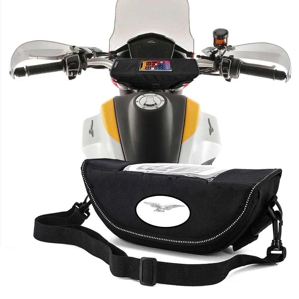 Per Moto Guzzi V85Tt V9 Roamer / Bobber V100 Accessorio Moto Borsa Portaoggetti Manubrio Impermeabile E Antipolvere