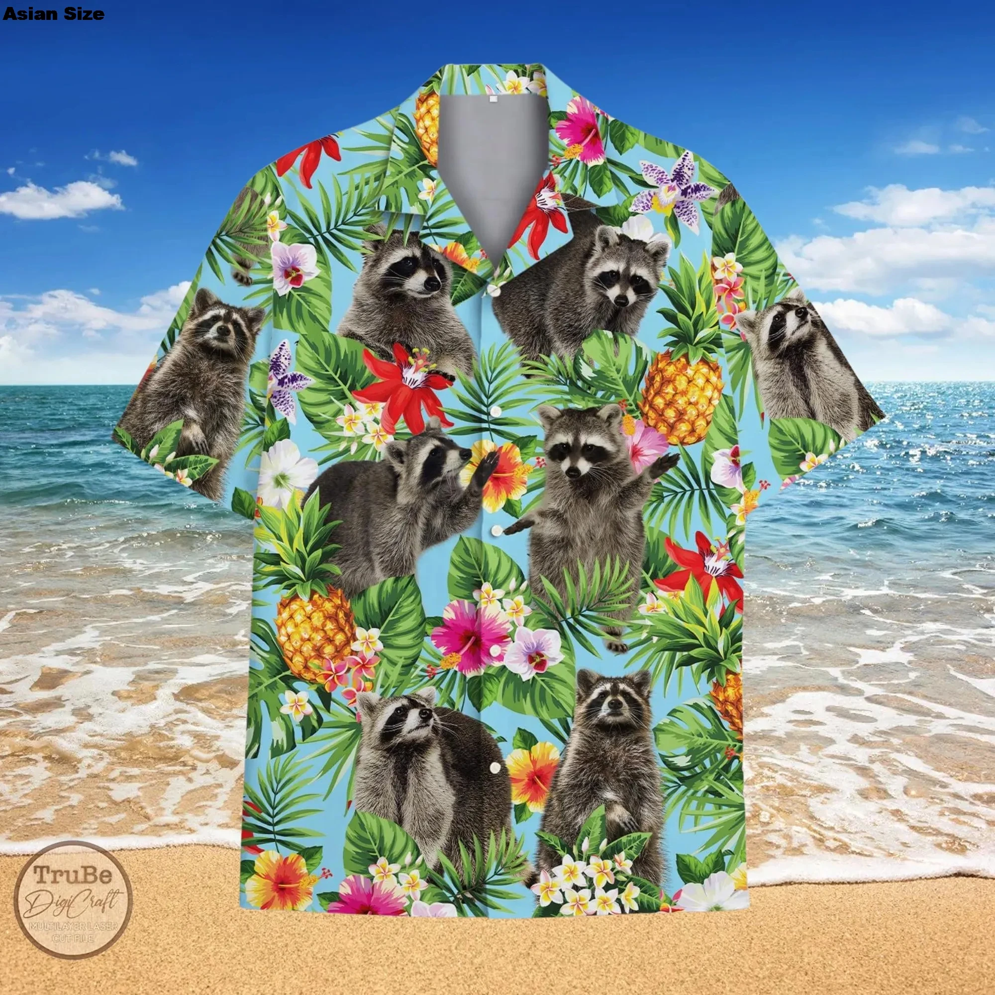 Camicia Hawaiana Uomo Con Stampe Di Mucche - Maniche Corte, Leggera E Asciugatura Rapida - Perfetta Per L'Estate