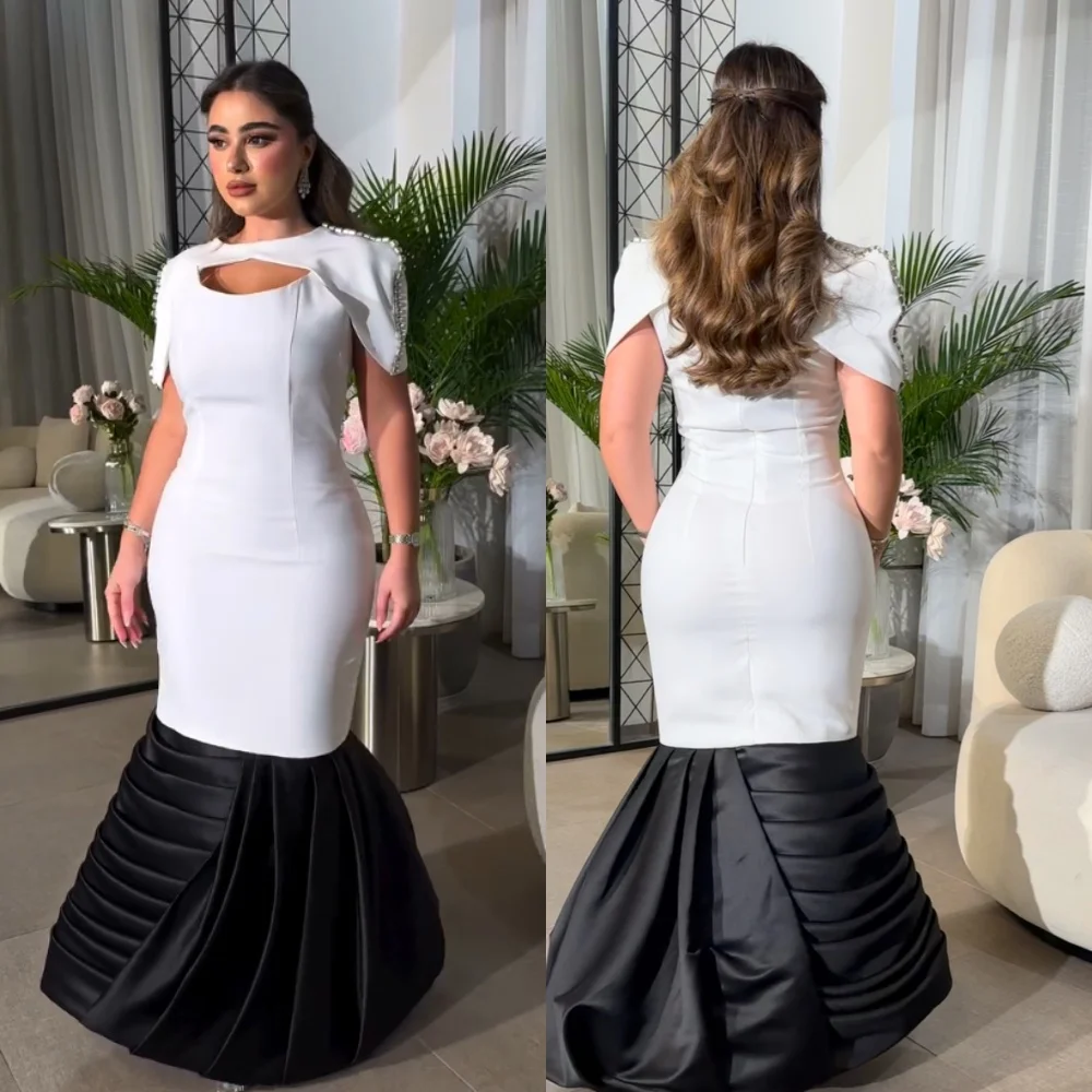 floral print knee length dress Plus Size Floral Short Sleeve Knee Length Dress Beige 2X -White Mark